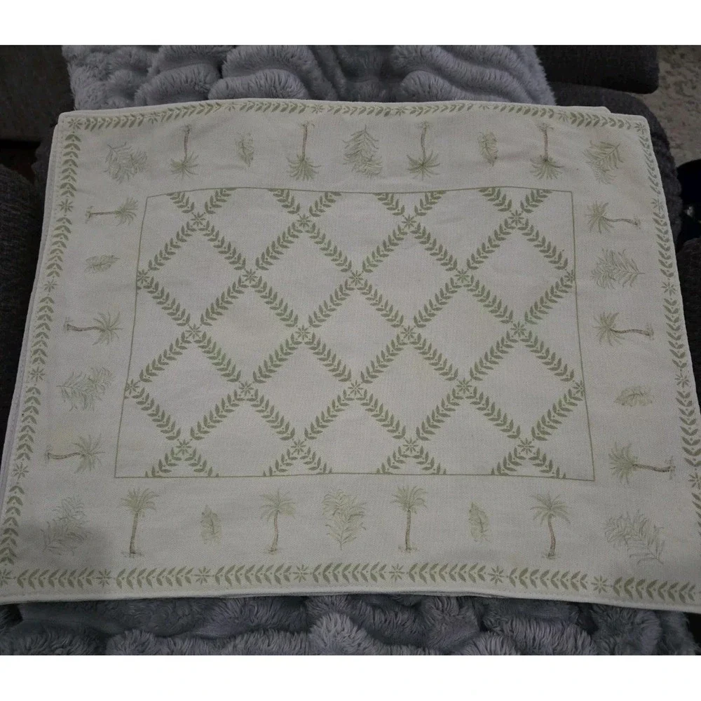 Vintage Waverly Reversible Placemats Garden Room Paradise Island Set of 8 18x14